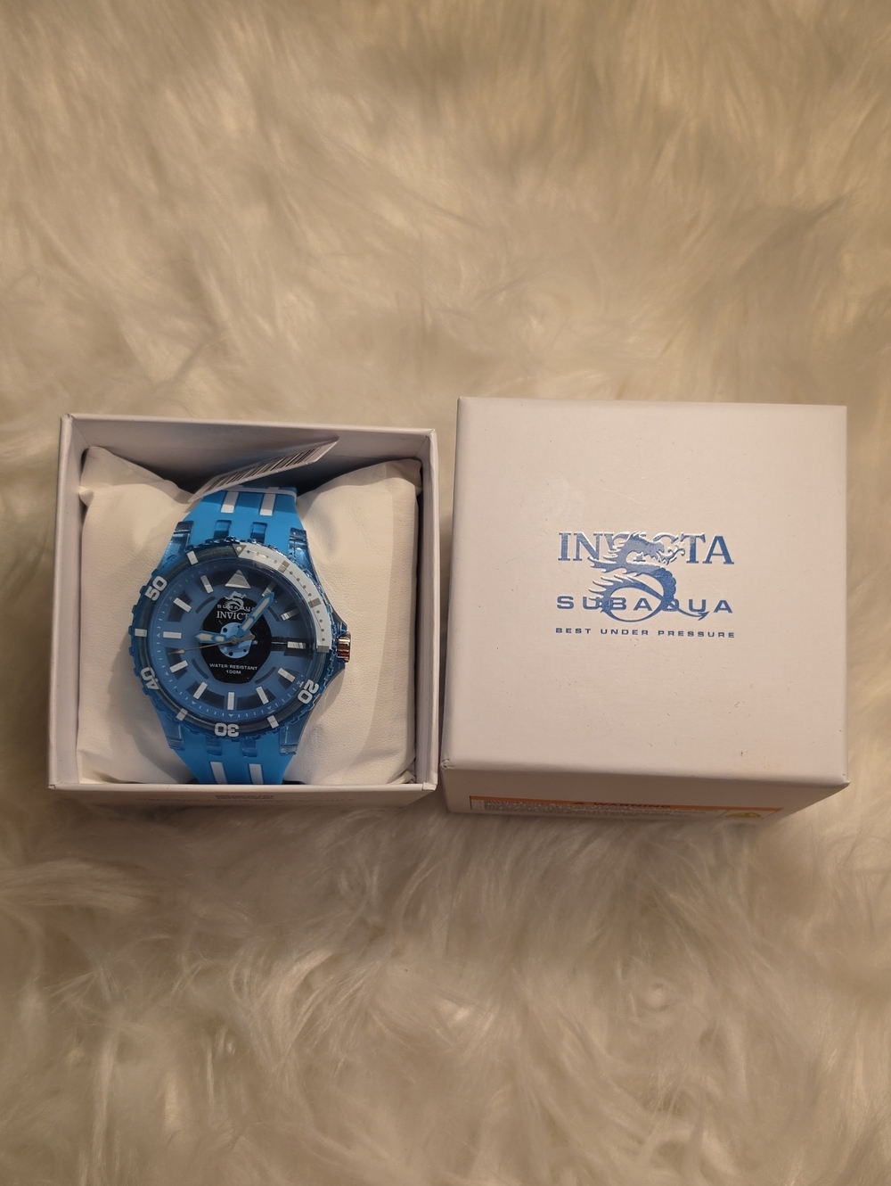 Invicta Subaqua Light Blue Silicone Dive Watch